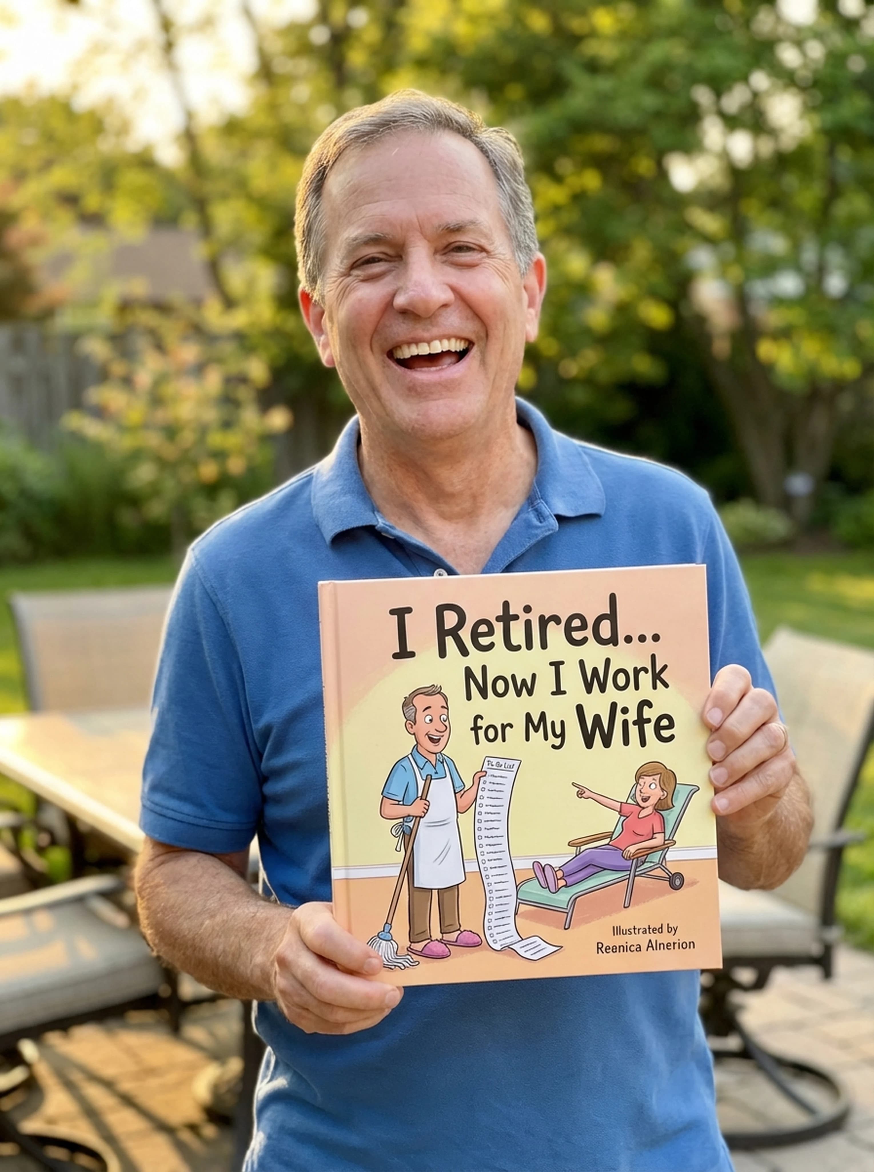 Happy person with their personalized book