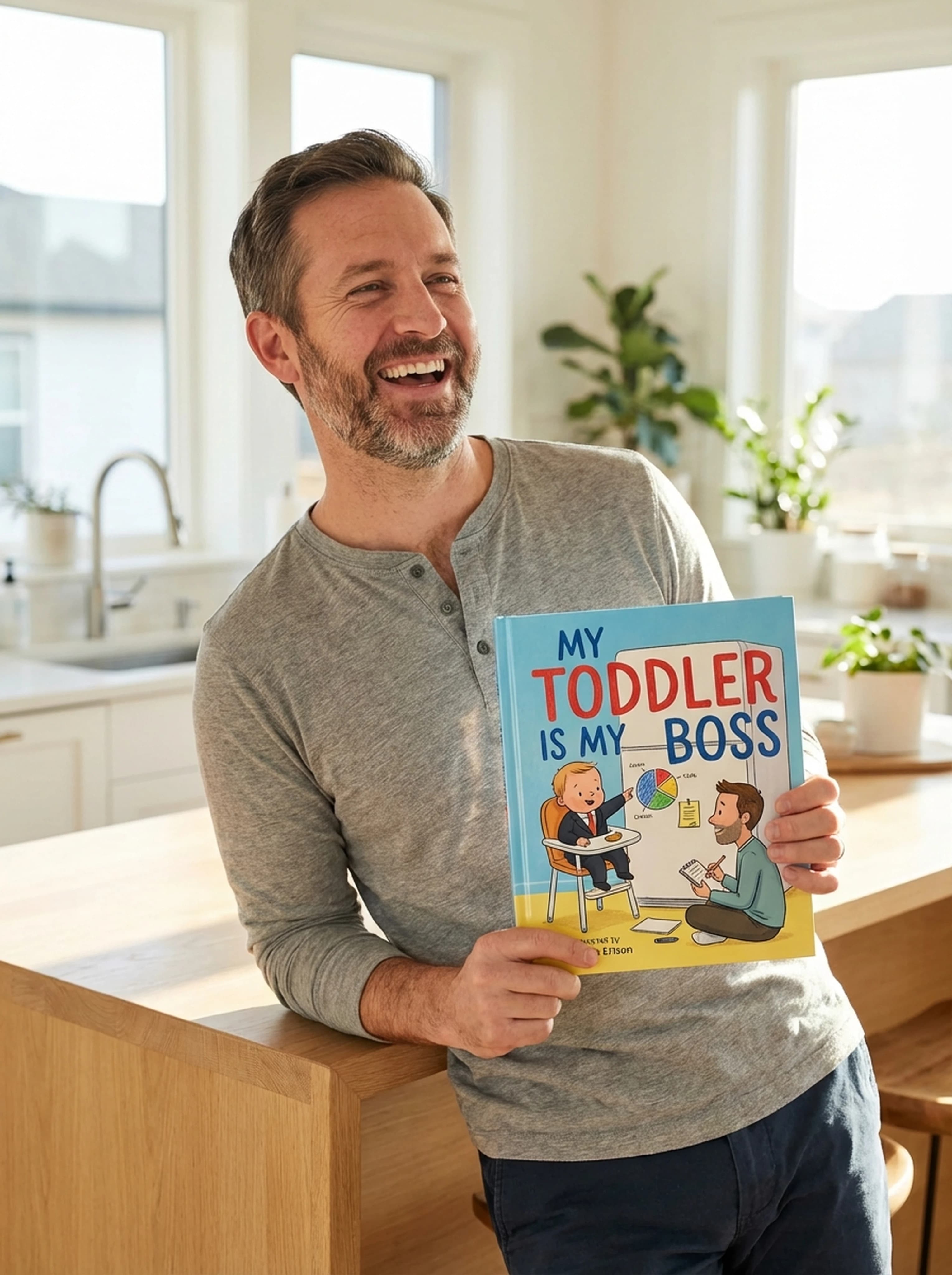 Happy person with their personalized book